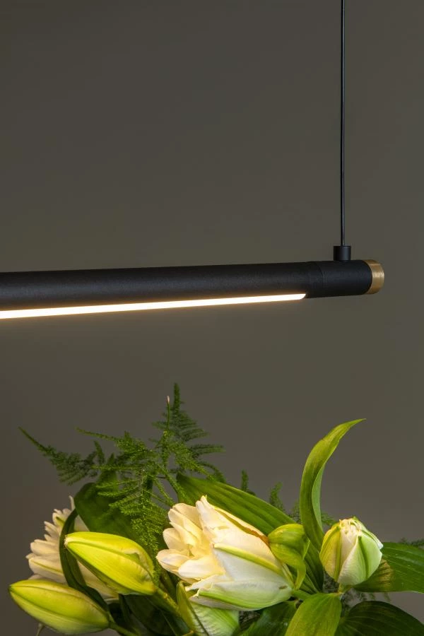 Lucide Premium MARNIK - Pendelleuchten - Ø 2,5 cm - LED Dim. - CCT - 1x22W 2700K/4000K - Hand-Bewegungssensor - Schwarz - Atmosphäre 2